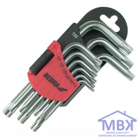 DEDRA rövid torx kulcsok T10-T50 készlet 9db CRV