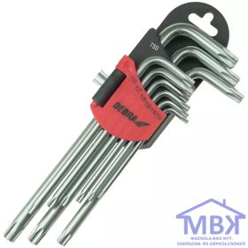 DEDRA hosszú torx kulcsok T10-T50 készlet 9db CRV