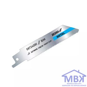   DEDRA fűrészlapok szablyafűrészhez 100/75mm, fém, BIM, 2db