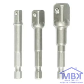   DEDRA adapterkészlet toldatokhoz 3db: 1/2", 1/4", 3/8"