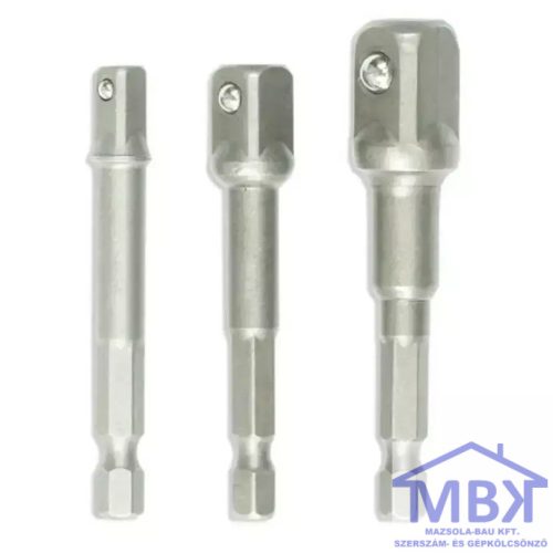 DEDRA adapterkészlet toldatokhoz 3db: 1/2", 1/4", 3/8"