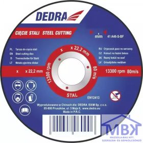 DEDRA vágókorong 125x3,2x22,2 acélra