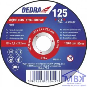 DEDRA vágókorong 125x3,2x22,2 acélra