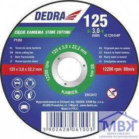 DEDRA vágókorong 125x3,0x22,2 kőre