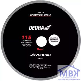   DEDRA folyamatos vágóélű gyémánttárcsa csempe 125/22,2mm Dynamic