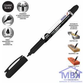 DEDRA ipari permanens jelölő fekete 1mm