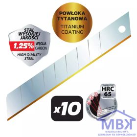   DEDRA precíziós törhető pengék titán bevonattal 18mm 10 db