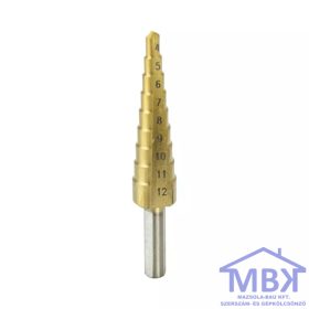 DEDRA lépcsős fúró 4-12mm, HSS, TiN