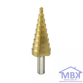DEDRA lépcsős fúró 4-20mm, HSS, TiN